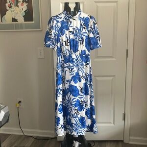 Julia Jordan Hawaiian floral dress size 2 polyester NEEDS REPAIR